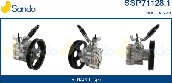 Sando SSP71128.1 - Гидравлический насос, рулевое управление, ГУР autosila-amz.com