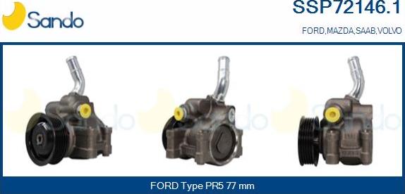Sando SSP72146.1 - Гидравлический насос, рулевое управление, ГУР autosila-amz.com
