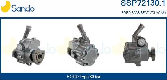 Sando SSP72130.1 - Гидравлический насос, рулевое управление, ГУР autosila-amz.com