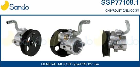 Sando SSP77108.1 - Гидравлический насос, рулевое управление, ГУР autosila-amz.com