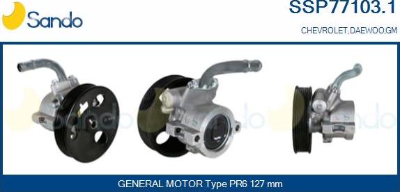 Sando SSP77103.1 - Гидравлический насос, рулевое управление, ГУР autosila-amz.com