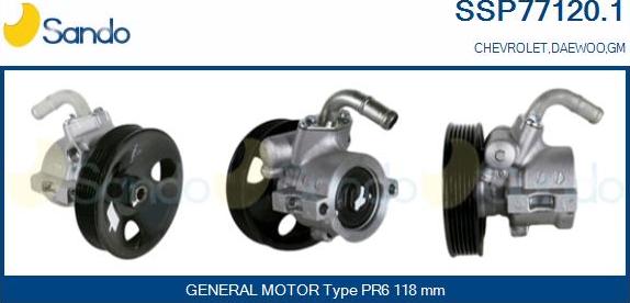 Sando SSP77120.1 - Гидравлический насос, рулевое управление, ГУР autosila-amz.com