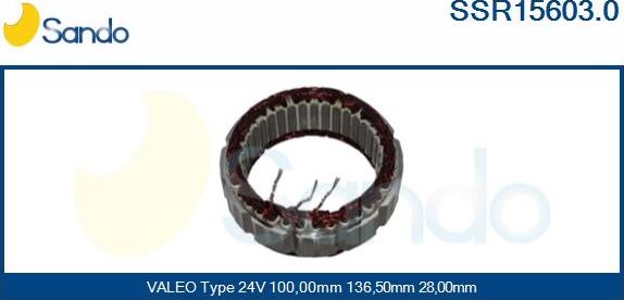 Sando SSR15603.0 - Статор, генератор autosila-amz.com