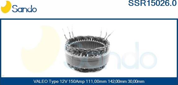 Sando SSR15026.0 - Статор, генератор autosila-amz.com