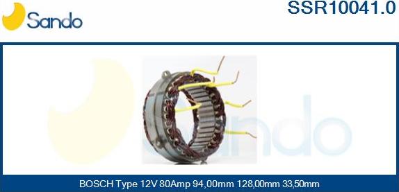 Sando SSR10041.0 - Статор, генератор autosila-amz.com