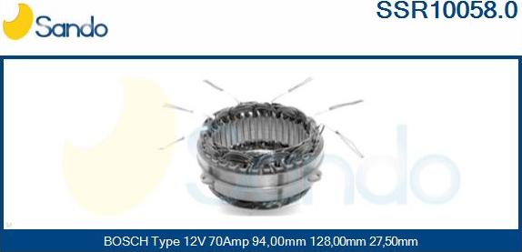 Sando SSR10058.0 - Статор, генератор autosila-amz.com