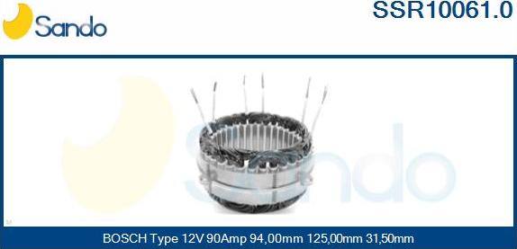 Sando SSR10061.0 - Статор, генератор autosila-amz.com