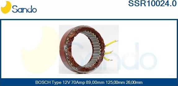 Sando SSR10024.0 - Статор, генератор autosila-amz.com