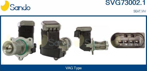 Sando SVG73002.1 - Клапан возврата ОГ autosila-amz.com