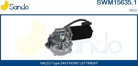 Sando SWM15635.1 - Двигатель стеклоочистителя autosila-amz.com