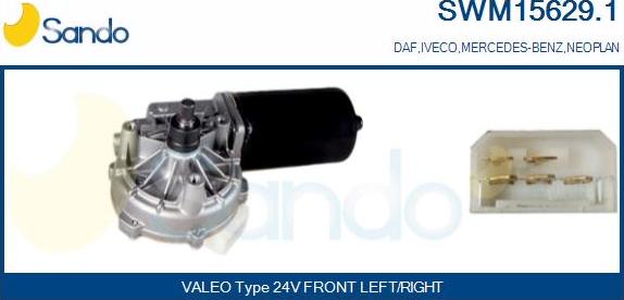 Sando SWM15629.1 - Двигатель стеклоочистителя autosila-amz.com