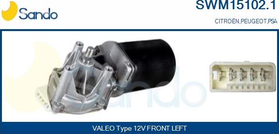 Sando SWM15102.1 - Двигатель стеклоочистителя autosila-amz.com