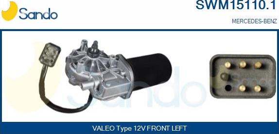 Sando SWM15110.1 - Двигатель стеклоочистителя autosila-amz.com