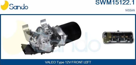 Sando SWM15122.1 - Двигатель стеклоочистителя autosila-amz.com