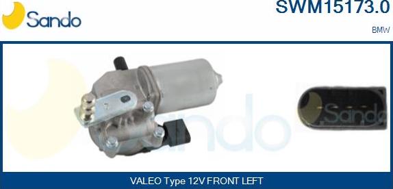 Sando SWM15173.0 - Двигатель стеклоочистителя autosila-amz.com