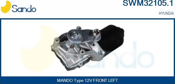 Sando SWM32105.1 - Двигатель стеклоочистителя autosila-amz.com