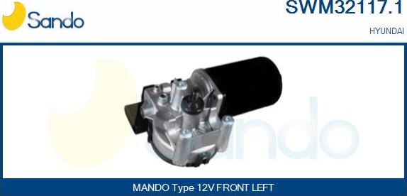 Sando SWM32117.1 - Двигатель стеклоочистителя autosila-amz.com