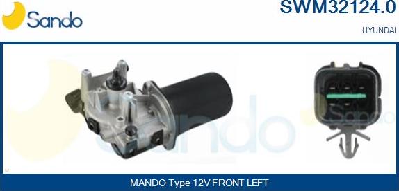 Sando SWM32124.0 - Двигатель стеклоочистителя autosila-amz.com