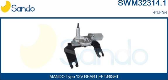 Sando SWM32314.1 - Двигатель стеклоочистителя autosila-amz.com