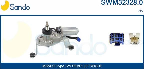 Sando SWM32328.0 - Двигатель стеклоочистителя autosila-amz.com