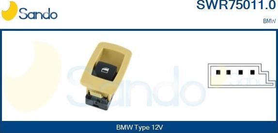 Sando SWR75011.0 - Выключатель, стеклоподъемник autosila-amz.com