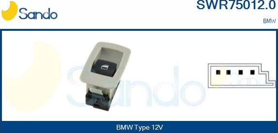 Sando SWR75012.0 - Выключатель, стеклоподъемник autosila-amz.com