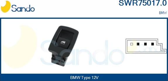 Sando SWR75017.0 - Выключатель, стеклоподъемник autosila-amz.com