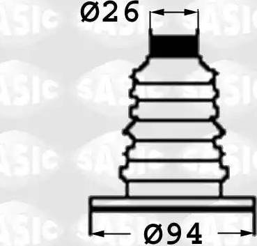 Sasic 9004718 - Пыльник, приводной вал autosila-amz.com