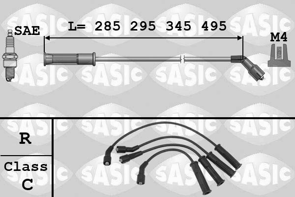 Sasic 9284006 - Комплект проводов зажигания autosila-amz.com