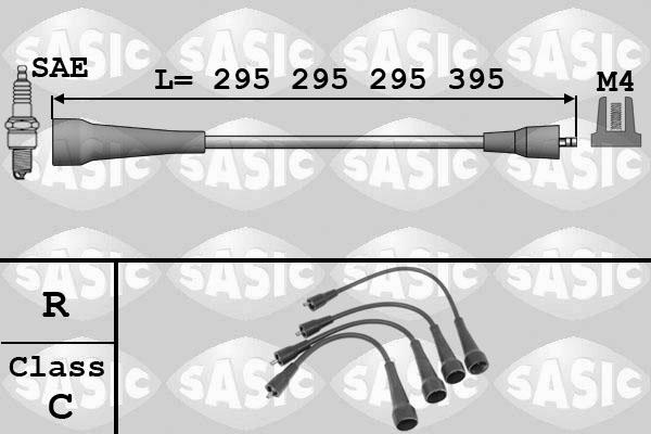 Sasic 9284001 - Комплект проводов зажигания autosila-amz.com