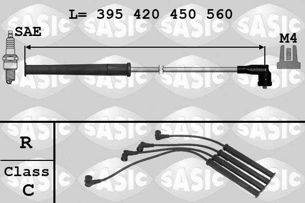 Sasic 9284011 - Комплект проводов зажигания autosila-amz.com