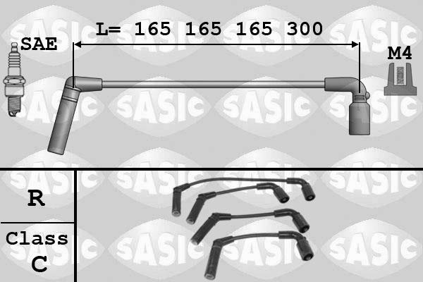 Sasic 9286055 - Комплект проводов зажигания autosila-amz.com