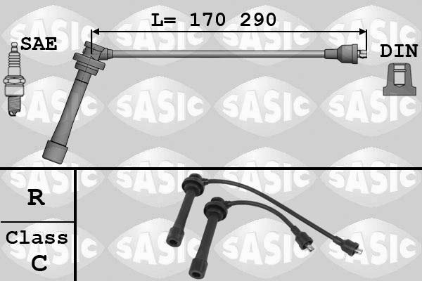 Sasic 9286062 - Комплект проводов зажигания autosila-amz.com