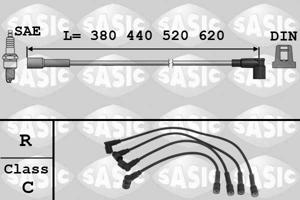 Sasic 9286005 - Комплект проводов зажигания autosila-amz.com