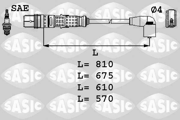 Sasic 9286006 - Комплект проводов зажигания autosila-amz.com