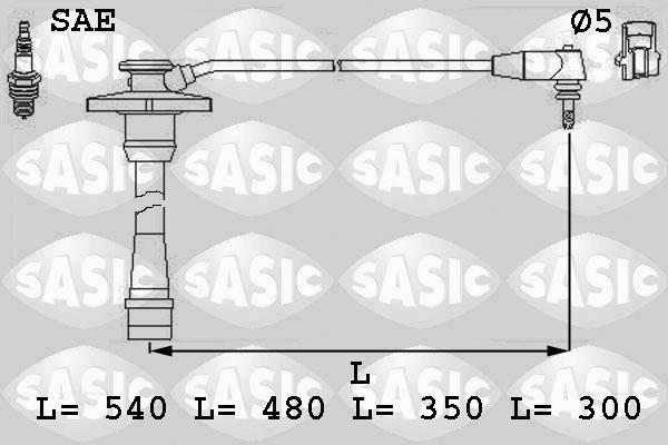 Sasic 9286001 - Комплект проводов зажигания autosila-amz.com