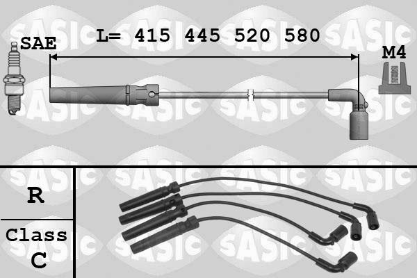 Sasic 9286003 - Комплект проводов зажигания autosila-amz.com