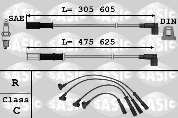 Sasic 9286014 - Комплект проводов зажигания autosila-amz.com