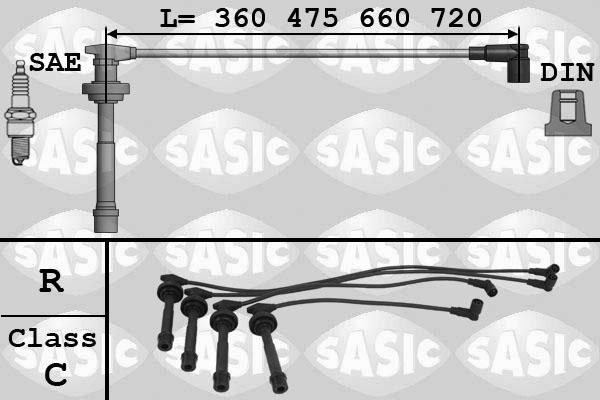 Sasic 9286015 - Комплект проводов зажигания autosila-amz.com