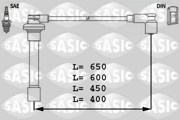 Sasic 9286010 - Комплект проводов зажигания autosila-amz.com