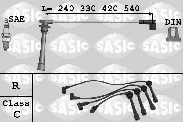 Sasic 9286018 - Комплект проводов зажигания autosila-amz.com