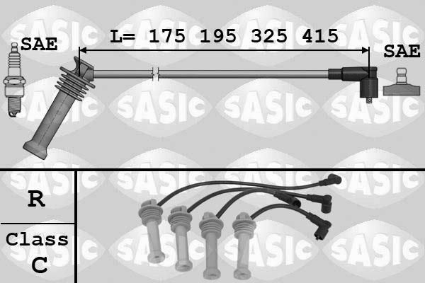 Sasic 9286031 - Комплект проводов зажигания autosila-amz.com