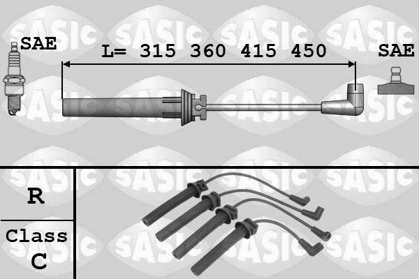 Sasic 9286029 - Комплект проводов зажигания autosila-amz.com