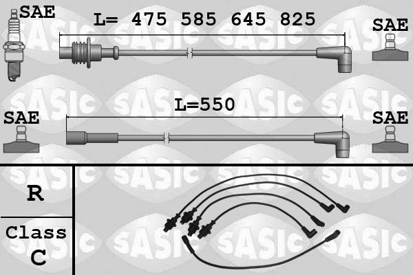 Sasic 9280005 - Комплект проводов зажигания autosila-amz.com