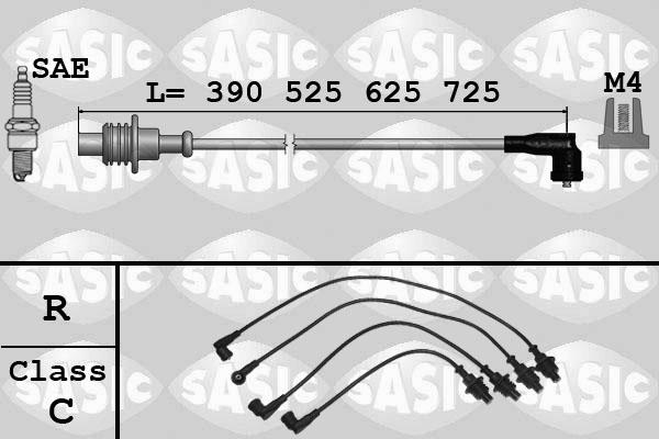 Sasic 9280001 - Комплект проводов зажигания autosila-amz.com
