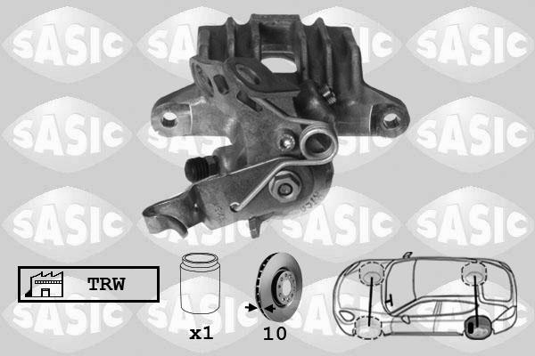 Sasic 6506138 - Тормозной суппорт задний Левый AUDI A3 SEAT ALTEA, ALTEA XL, LEON, LEON SC, LEON ST, TOLEDO III SKOD autosila-amz.com