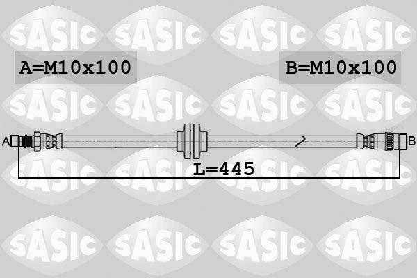 Sasic 6604041 - Тормозной шланг autosila-amz.com