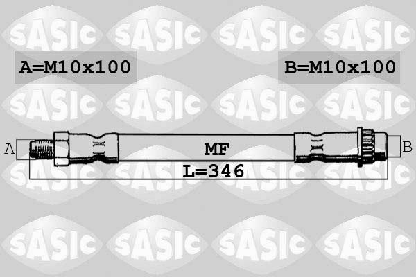 Sasic SBH4080 - Тормозной шланг autosila-amz.com