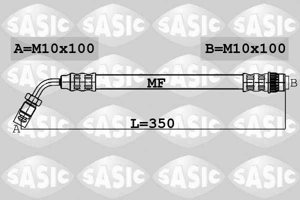 Sasic 6604019 - Шланг тормозной autosila-amz.com