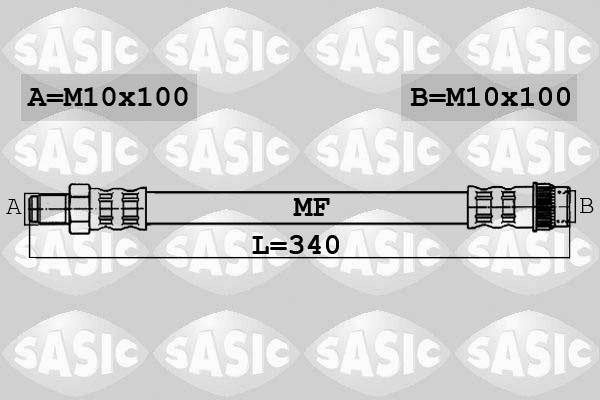 Sasic 6604011 - Тормозной шланг autosila-amz.com